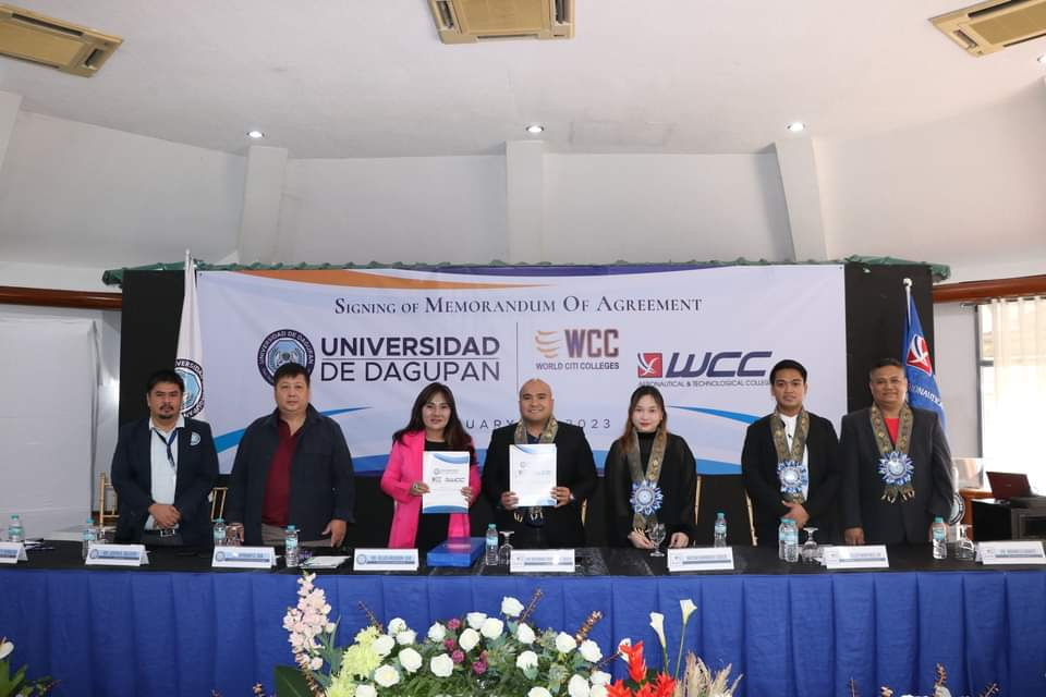 WCC AND WCC-ATC INKS MEMORANDUM OF AGREEMENT WITH UNIVERSIDAD DE DAGUPAN TO STRENGTHEN ACADEMIC COOPERATION